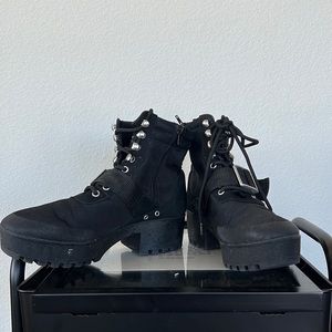 Steve Madden Black Combat Boots Size 10